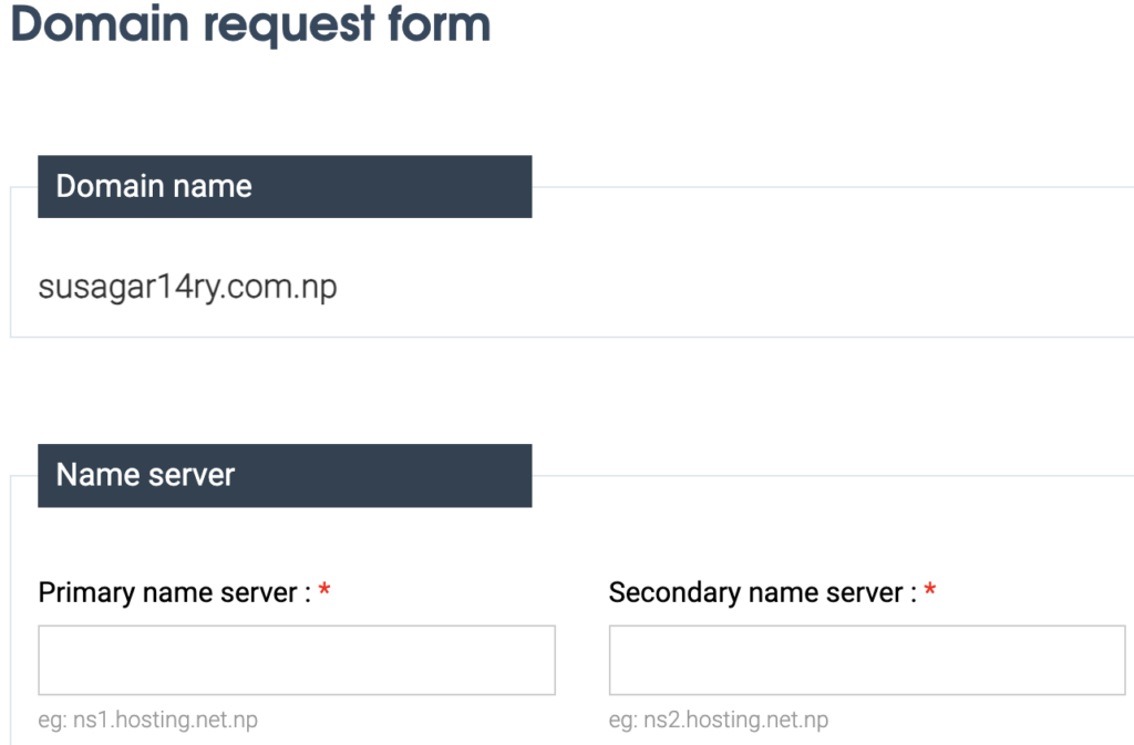 DNS Form