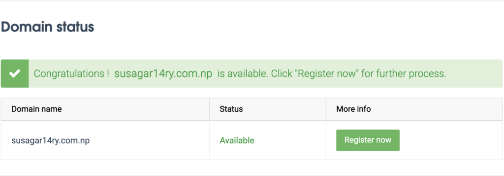 domain name available